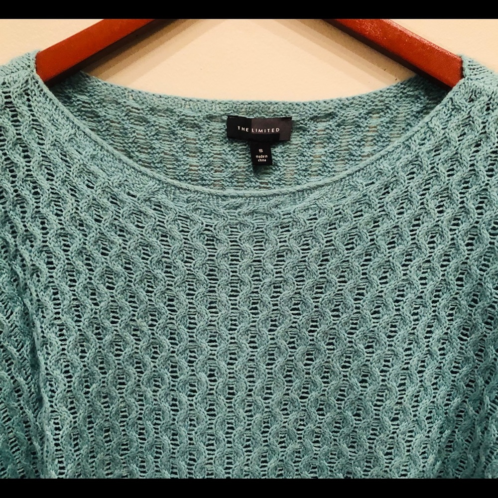 THE LIMITED Scoop Neck Turquoise Sweater